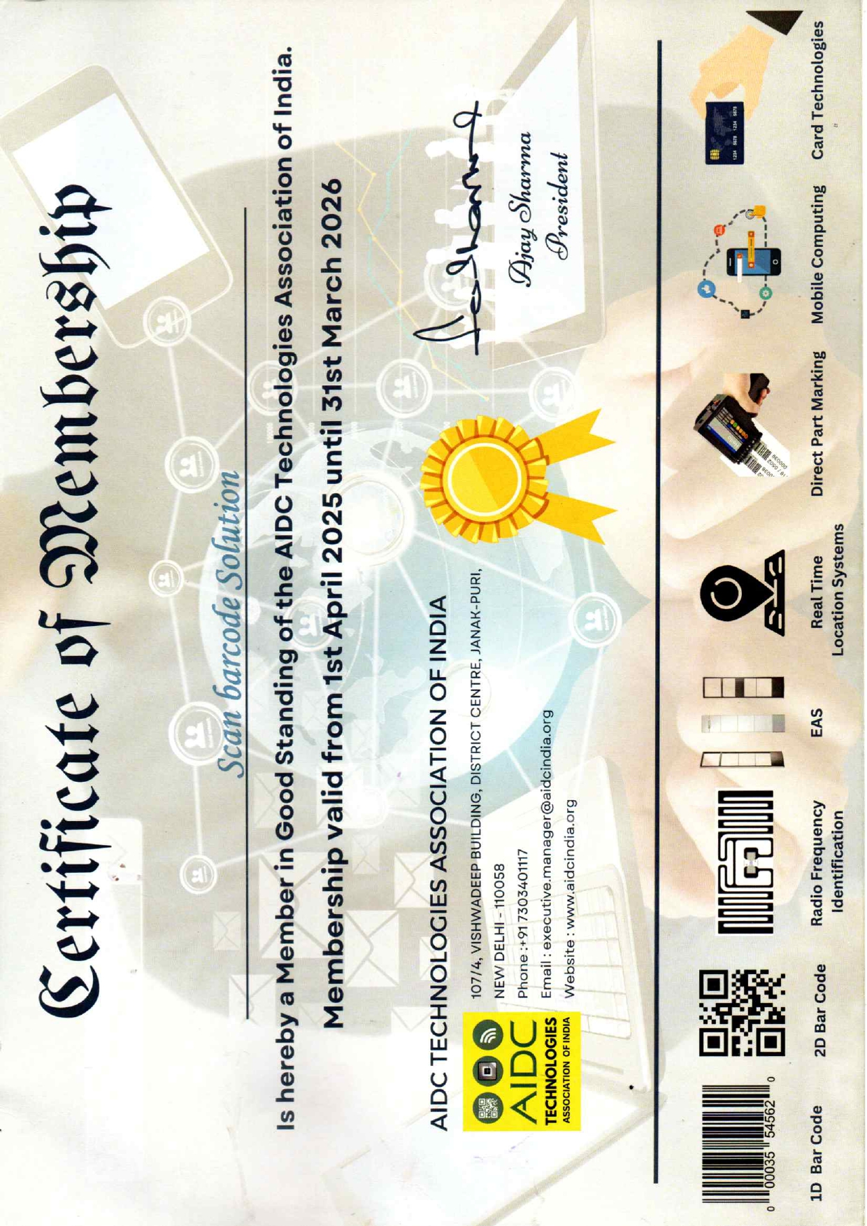 Certificate 1